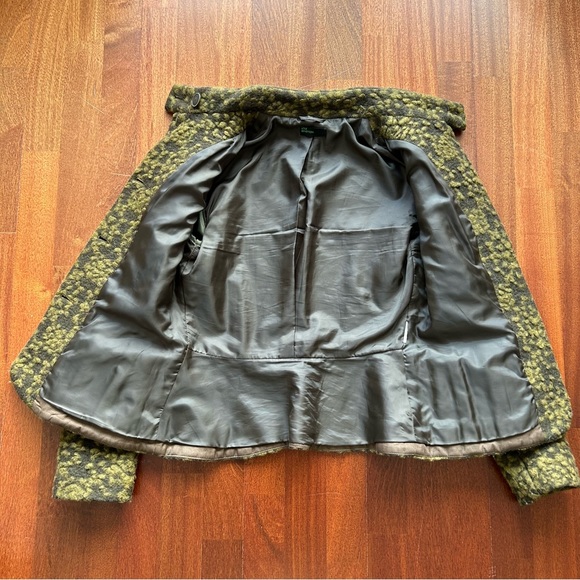 Benetton green wool crop jacket - Picture 5 of 7